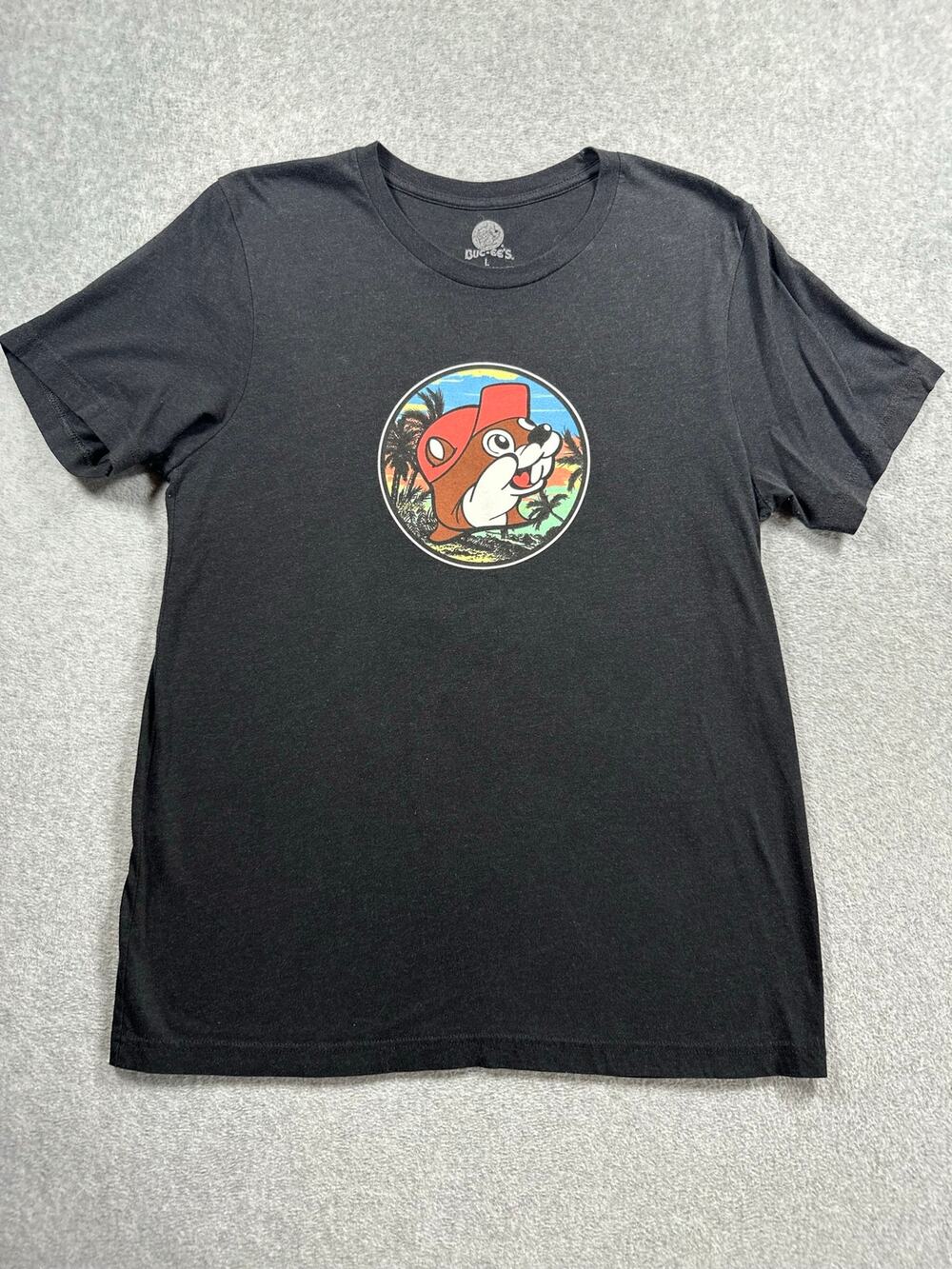 Buc-ee’s Pullover T-Shirt Men's Large Black Short Sleeves Crew Neck Logo Graphic